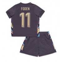 Camiseta Inglaterra Phil Foden #11 Visitante Equipación para niños Eurocopa 2024 manga corta (+ pantalones cortos)